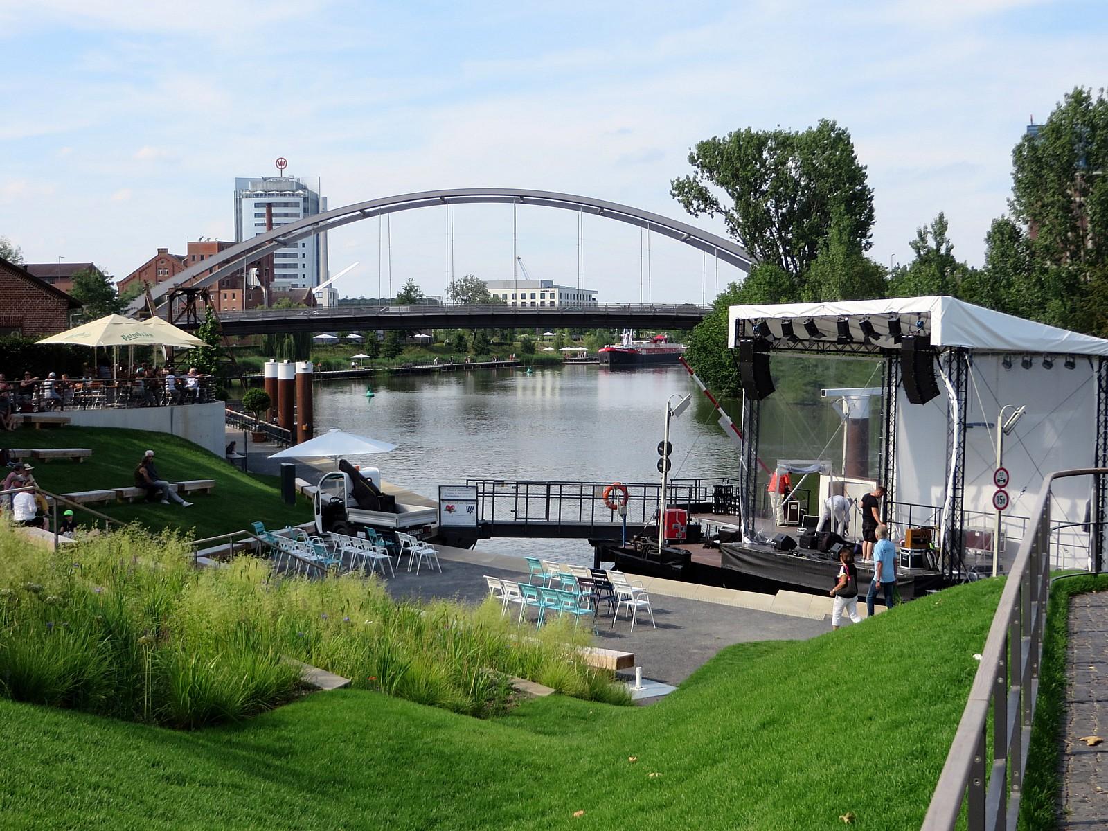 Neckaruferpark in Heilbronn während der Bundesgartenschau 2019